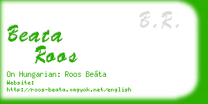 beata roos business card